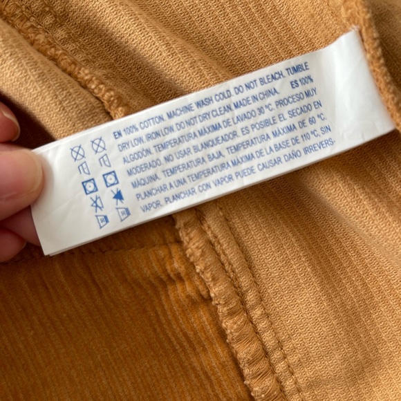 Forever21 corduroy burnt orange brown Moto jacket size small preowned - Picture 5 of 5